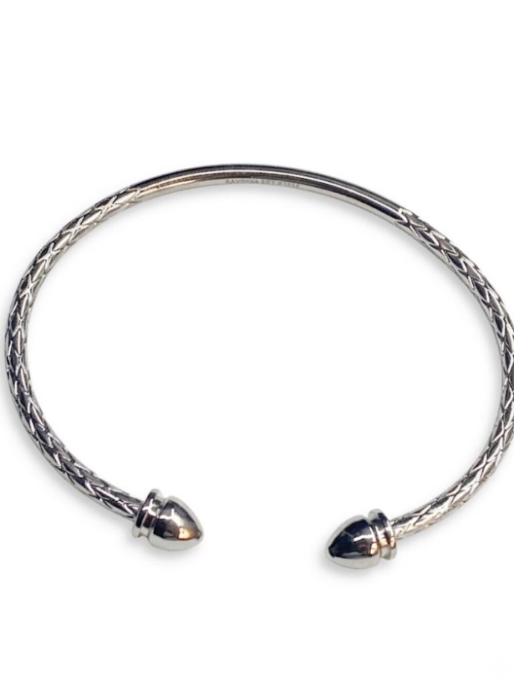 Sterling Silver plated steel West Indian Bangle ( 11.7 grams) never tarnish/a1
